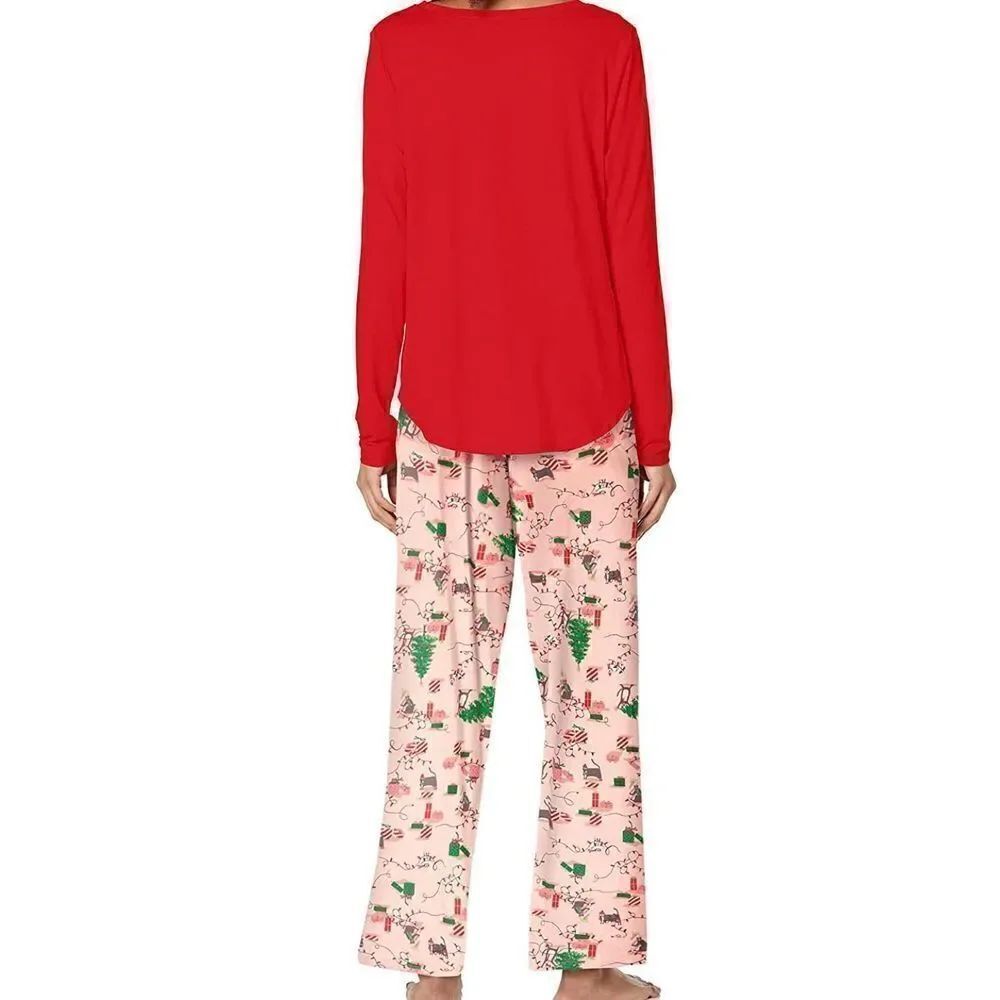 HUE Women’s LARGE 3-Piece “Be Naughty, Save Santa a Trip” Pajama Set - Picture 8 of 9